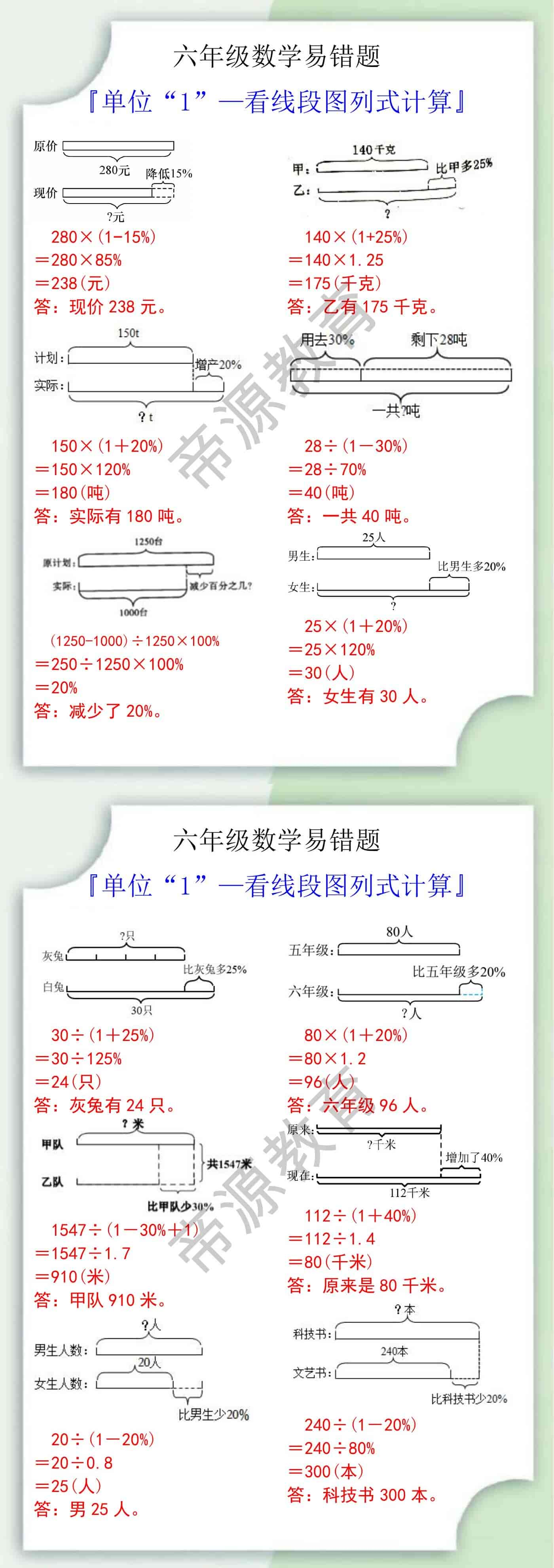 六年级线段图的画法图片